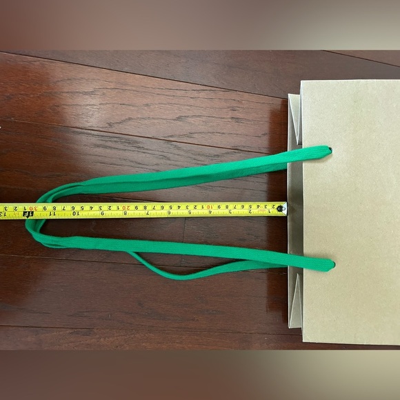 Authentic Bottega Veneta extra large paper shopping bag w/ green cloth handle - Picture 6 of 7